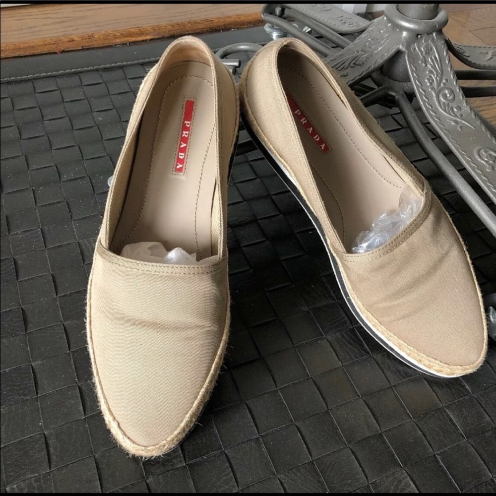Prada Canvas Espadrille Loafers